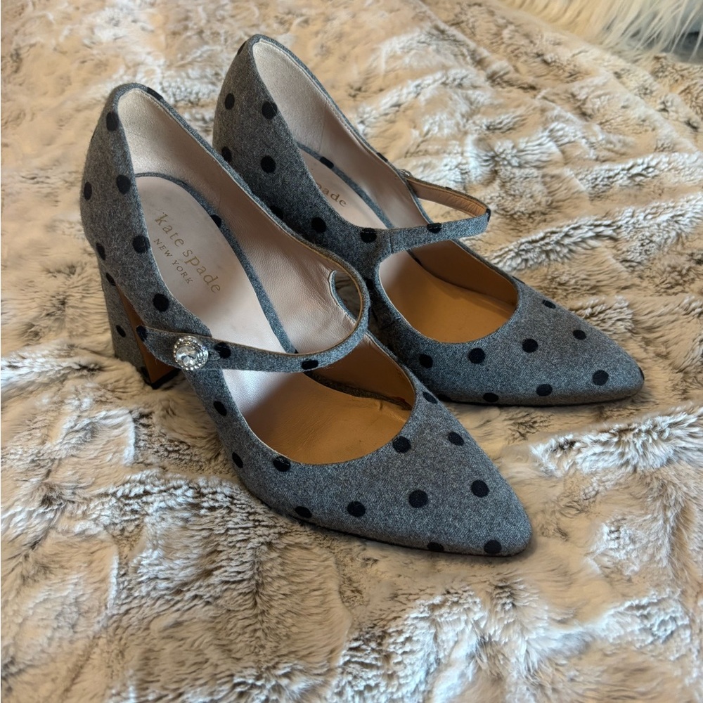 Kate Spade Gray Polka Dot Women's Shoes